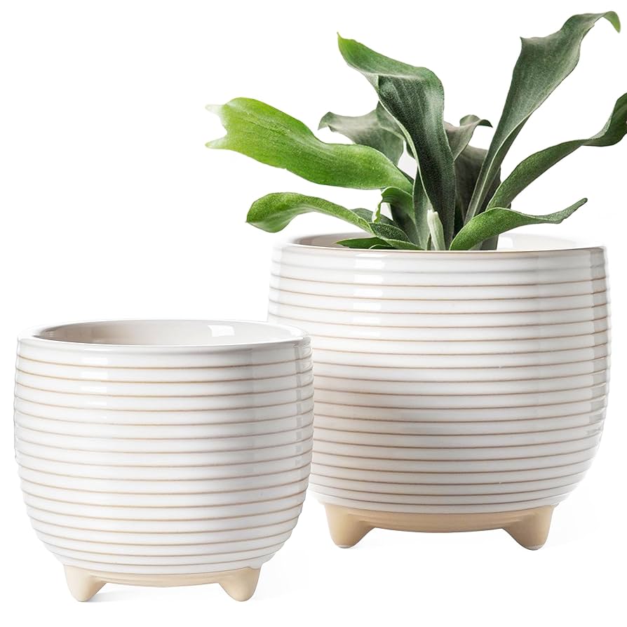 トップス Online Ceramic for 2 pieces Amazon.com: LE TAUCI Ceramic Plant Pots, 5.1 + 6.4 Inch